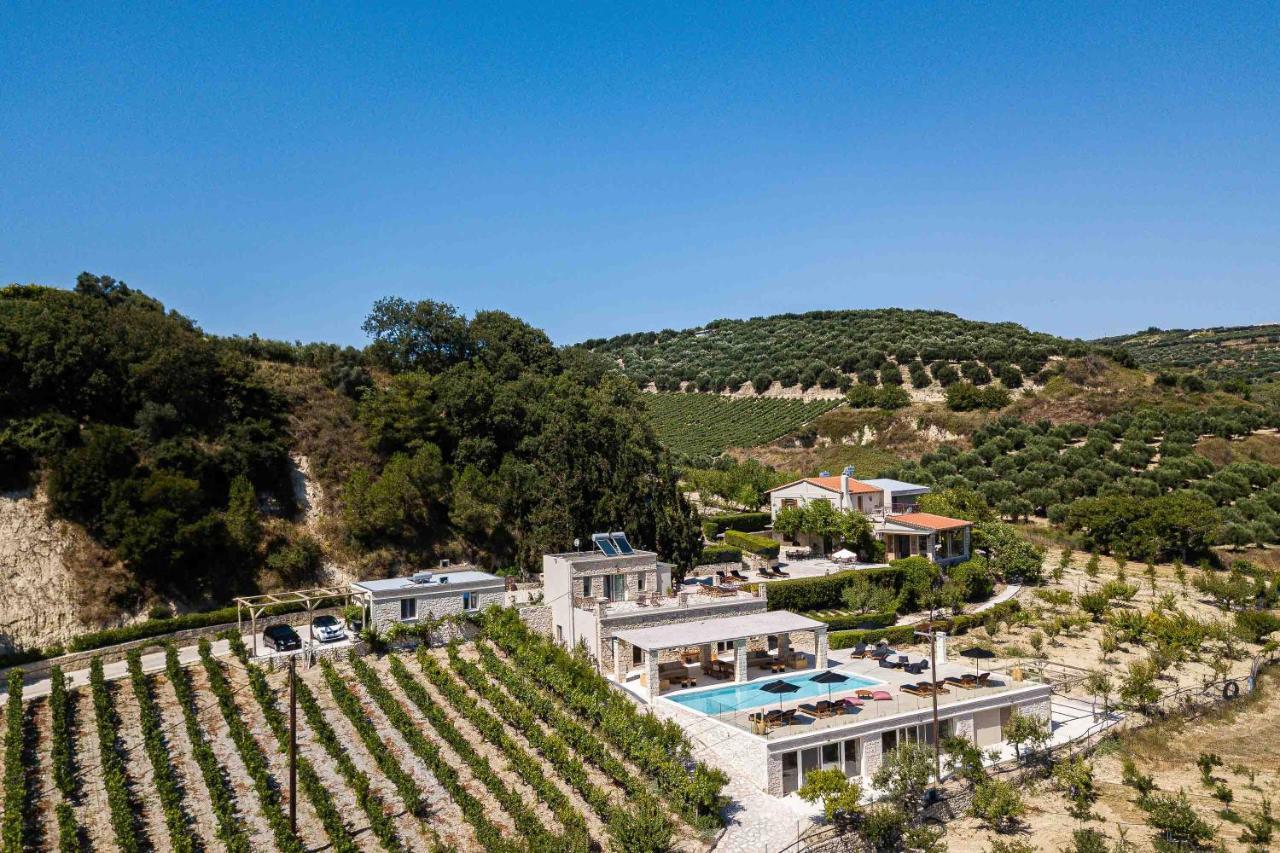Villa Mantilari Wine Estate 7 Apartments 2 Private Pools 1 Heated Tennis Court Fitness Center 阿卡尼斯 外观 照片